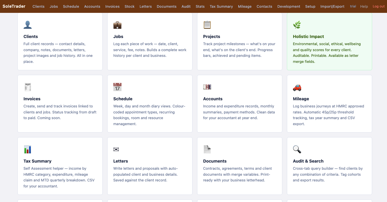 Feature cards
